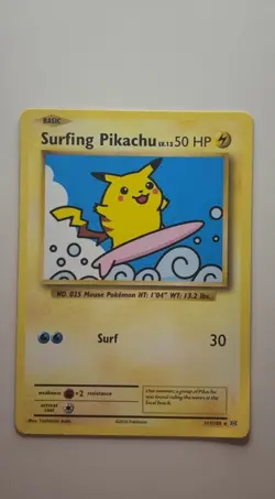 Pokemon TCG 2016 XY Evolutions Surfing Pikachu 111/108 - Image 1