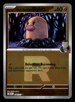 Team Rocket's Diglett 100/217 ASC ME: Ascended Heroes Pokemon NM Reverse Holo - Image 1