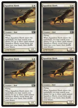 Squadron Hawk x4 4x M11 Core Set 2011 PLAYSET White Common Creature MTG NM AZ1 - Image 1