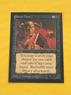 1993 MTG Magic The Gathering Collectors' Edition International Demonic Tutor NM+ - Image 1