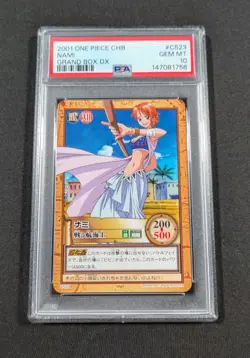 2001 Japanese One Piece CHB Nami C523 PSA 10 GEM MINT Grand DX - Image 1