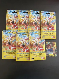 One Piece OP-15 Adventure On Kami's Island Sleeved Pack Lot of 7 Sealed 🔥 Plus - Image 2