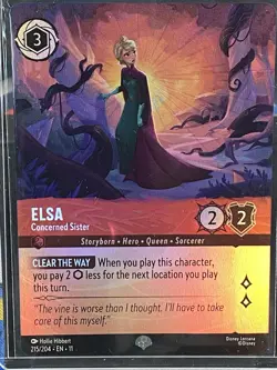 Disney Lorcana Elsa - Concerned Sister Frozen 215/204 [Foil Epic] - Image 1