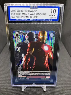 2023 Weiss Schwarz Marvel Premium Iron Man & War Machine IFP Foil #11 ISA 10 GEM - Image 1