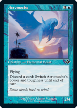 Aeromoeba (Retro Frame ETCHED) FOIL Modern Horizons 2 MINT Etched CARD ABUGames - Image 1