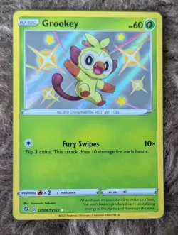 Grookey SV004/SV122 Shiny Holo Rare Shining Fates Pokemon Card - Image 1