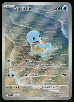 Pokemon Cards Squirtle 170/165 151 Illustration Rare NM - Image 1