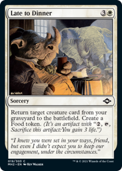Late to Dinner FOIL Modern Horizons 2 NM White Common MAGIC MTG CARD ABUGames - Image 1