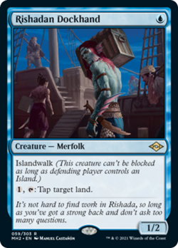 Rishadan Dockhand FOIL Modern Horizons 2 PLD Blue Rare MAGIC MTG CARD ABUGames - Image 1