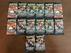 14x Pokemon TCG: Shining Fates Booster Pack Lot NEW SEALED - Image 1