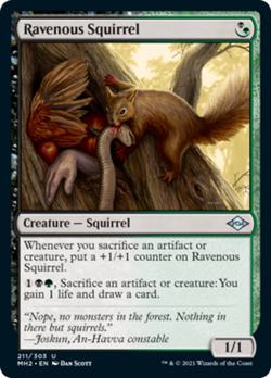 Ravenous Squirrel Modern Horizons 2 NM Black Green Uncommon MAGIC CARD ABUGames - Image 1