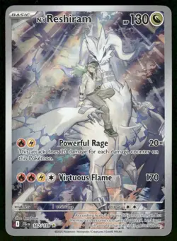 Pokemon Cards N's Reshiram 167/159 Journey Together Illustration Rare NM - Image 1