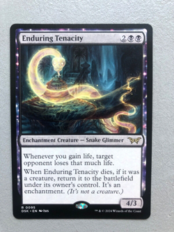 Mtg Carte Magic Duskmourne Enduring Tenacity NM - Image 1
