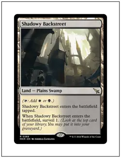 1x Shadowy Backstreet, Murders at Karlov Manor, Magic MTG NM - Image 1