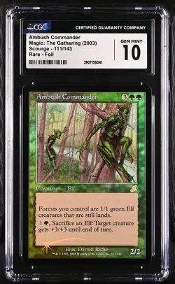 AMBUSH COMMANDER Scourge Foil Rare CGC 10 MTG [Nostalgium] - Image 1