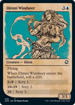 Djinni Windseer (Showcase) FOIL Adventures in the Forgotten Realms NM ABUGames - Image 1