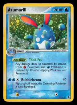 Azumarill 114/113 Holo Secret Rare Delta Species Pokemon NM - Image 1