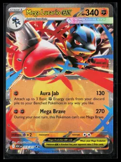 Mega Lucario ex 113/217 Double Rare Ascended Heroes Pokemon NM - Image 1