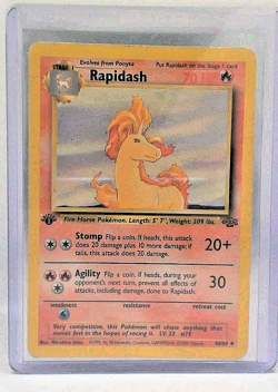 Pokemon TCG Rapidash 44/64 Uncommon 1st Edition Jungle MP - Image 1
