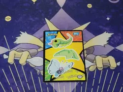 Pokemon 1999 Topps Butterfree Metapod Caterpie Sticker Card VHTF - Image 1