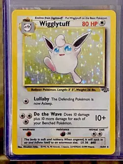 Pokemon RARE WIGGLYTUFF JUNGLE HOLO 16/64 Wizards MINT! NEVER GAME PLAYED! - Image 4