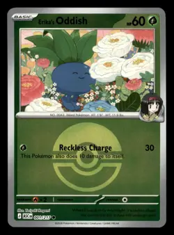 Erika's Oddish 001/217 ASC ME: Ascended Heroes Pokemon NM Reverse Holo - Image 1