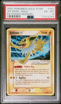 Pokemon EX Power Keepers 101/108 Jolteon Gold Star PSA 6 - Image 1