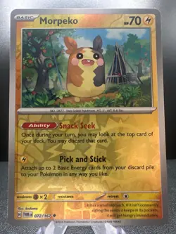 Morpeko 072/167 Twilight Masquerade Pokemon Reverse Holo Near Mint - Image 1