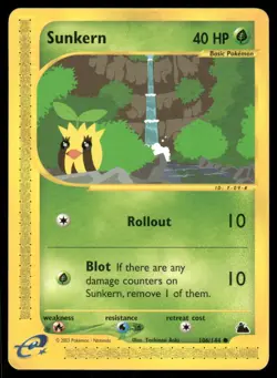 Pokemon Cards Sunkern 106/144 Skyridge WOTC Common NM - Image 1