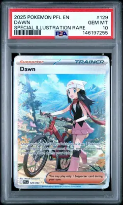 POKEMON PFL EN-PHANTASMAL FLAMES #129 DAWN SIR PSA 10 - 146197255 - Image 1