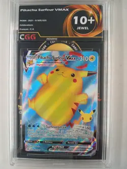 Carte Pokemon FR Pikachu Surfeur VMAX (CEL 009) Celebrations CGG 10+ 28260042 - Image 1