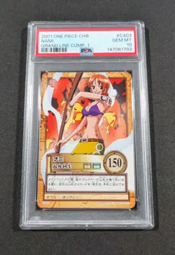 2001 Japanese One Piece CHB Nami C403 PSA 10 GEM MINT Grand Line Comp. 1 - Image 1