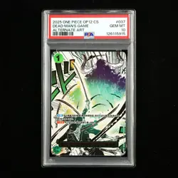 PSA 10 GEM MT 2025 One Piece CHN Dead Man's Game(Roronoa Zoro) OP12-037 R - Image 1
