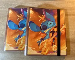 Two Disney Lorcana Stitch Rockstar Card Binder Portfolios New Ravensburger TCG - Image 1