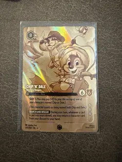 1x ENCHANTED FOIL CHIP N DALE Recovery RANGERS - Azurite Seas - Disney Lorcana - Image 1