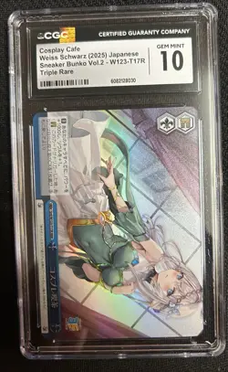 2025 Weiss Schwarz JP Sneaker Bunko Vol. 2 Cosplay Cafe RRR #W123-T17R CGC 10 - Image 1