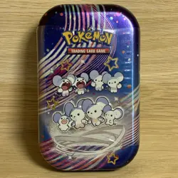 NEW Pokemon Paldean Fates Maushold Mini Tin Factory Sealed Fast Shipping - Image 1