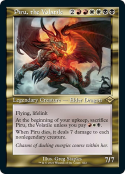 Piru, the Volatile (Retro Frame) Modern Horizons 2 NM Rare CARD ABUGames - Image 1