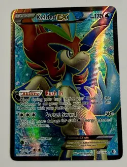 Keldeo EX Full Art 142/149 Boundaries Crossed Ultra Rare Pokemon Card - Image 1