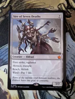 Sire of Seven Deaths FDN Foundations MTG Mythic Card M/Nm Condition - Image 1