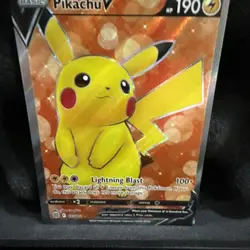 Pokemon Pikachu v TCG Full Art Card Sword & Shield: Brilliant Stars 157/172 - Image 1