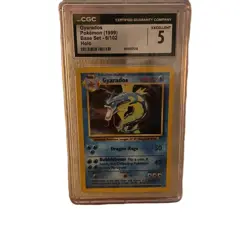 Gyarados Base Set Holo Rare CGC 5 Pokemon TCG Card 1999 6/102 - Image 1