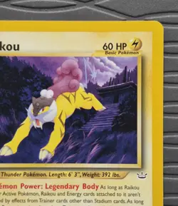 Raikou 22/64 Rare Neo Revelation WotC Pokemon Card - Image 3