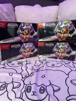 LOT OF 4 - FACTORY SEALED Pokemon TCG Prismatic Evolutions Surprise Box - Image 1