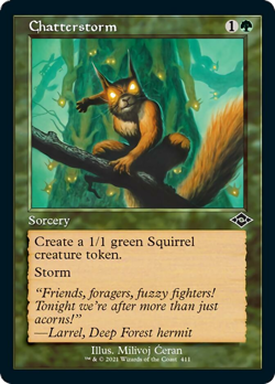 Chatterstorm (Retro Frame ETCHED) FOIL Modern Horizons 2 MINT CARD ABUGames - Image 1
