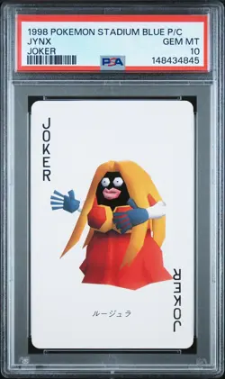 1998 POKEMON STADIUM BLUE VERSION PLAYING CARDS JOKER JYNX PSA 10 - Image 1