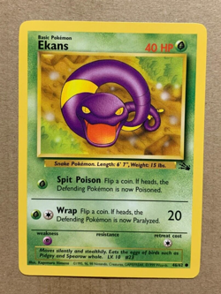 Ekans 46/62 Fossil Set - Common Pokemon Card - NM/Mint - Image 1