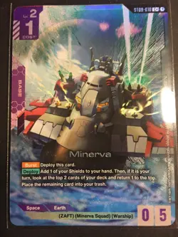 Gundam Card Game - Minerva C+ Textured Holofoil ST09 - NM - Image 1