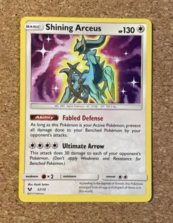 Shining Arceus 57/73 Shining Legends Holo Pokemon Card NM Sun & Moon 2017 - Image 1