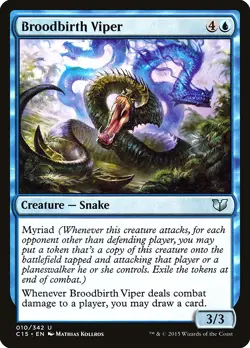 Broodbirth Viper Commander 2015 NM Blue Uncommon MAGIC GATHERING CARD ABUGames - Image 1